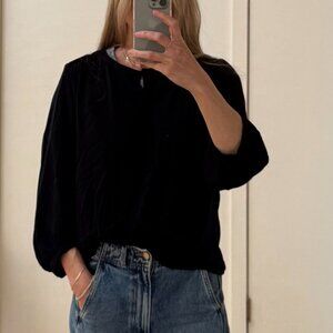 Beautiful Rag & Bone Silk Blouse with balloon 3/4 sleeve Womens Small